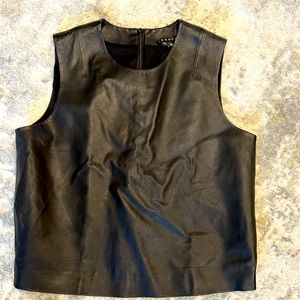 Theory Woman’s Black Leather Vest